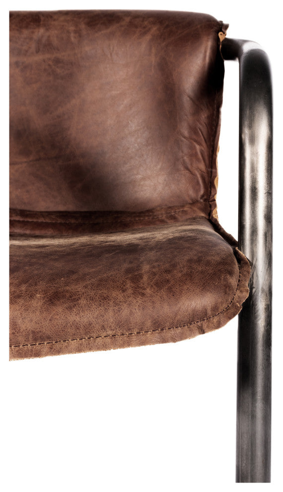 Industrial Benedict Dining Chair Light Brown - M2 - Brown