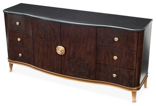 Camellia Field Dresser With Mirror, Warm Pecan