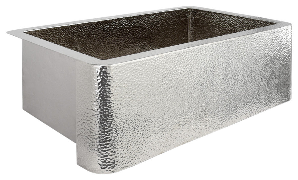 Farmhouse 30 Copper Kitchen Sink, Polished Nickel