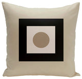 Geometric Decorative Pillow, Oatmeal Flax, 16"x16"
