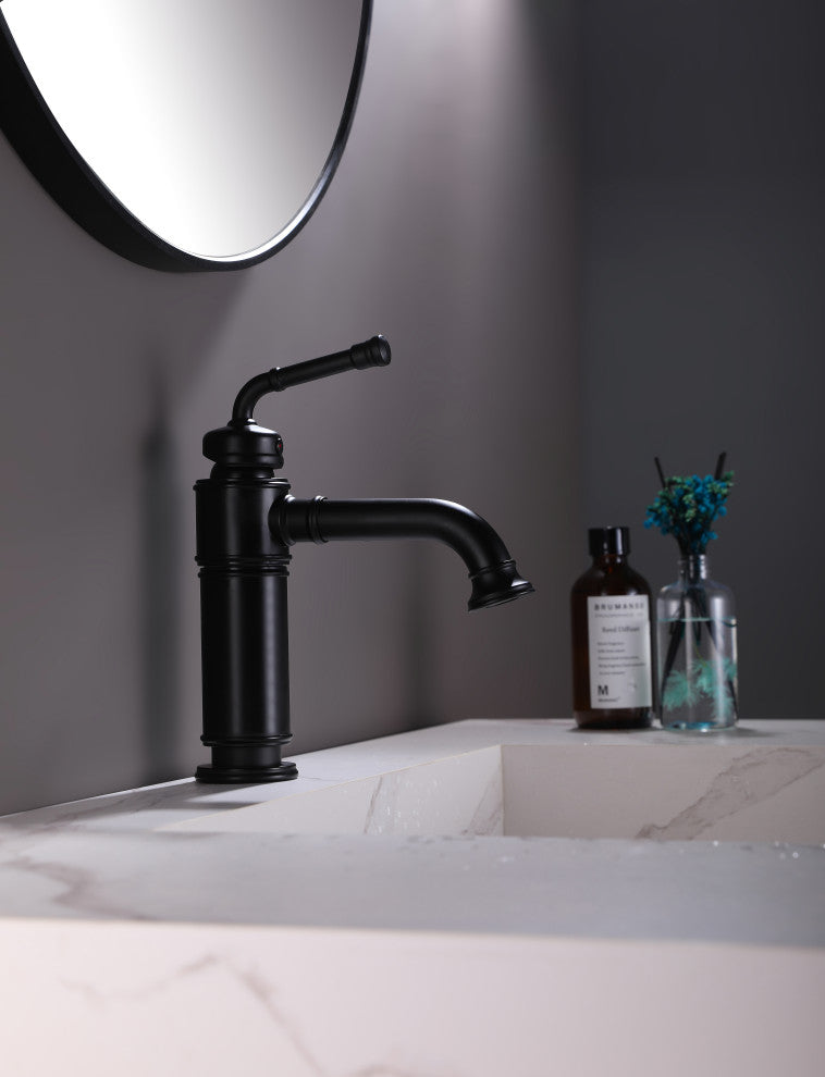 Deck Mounted Single Hole Bathroom Faucet