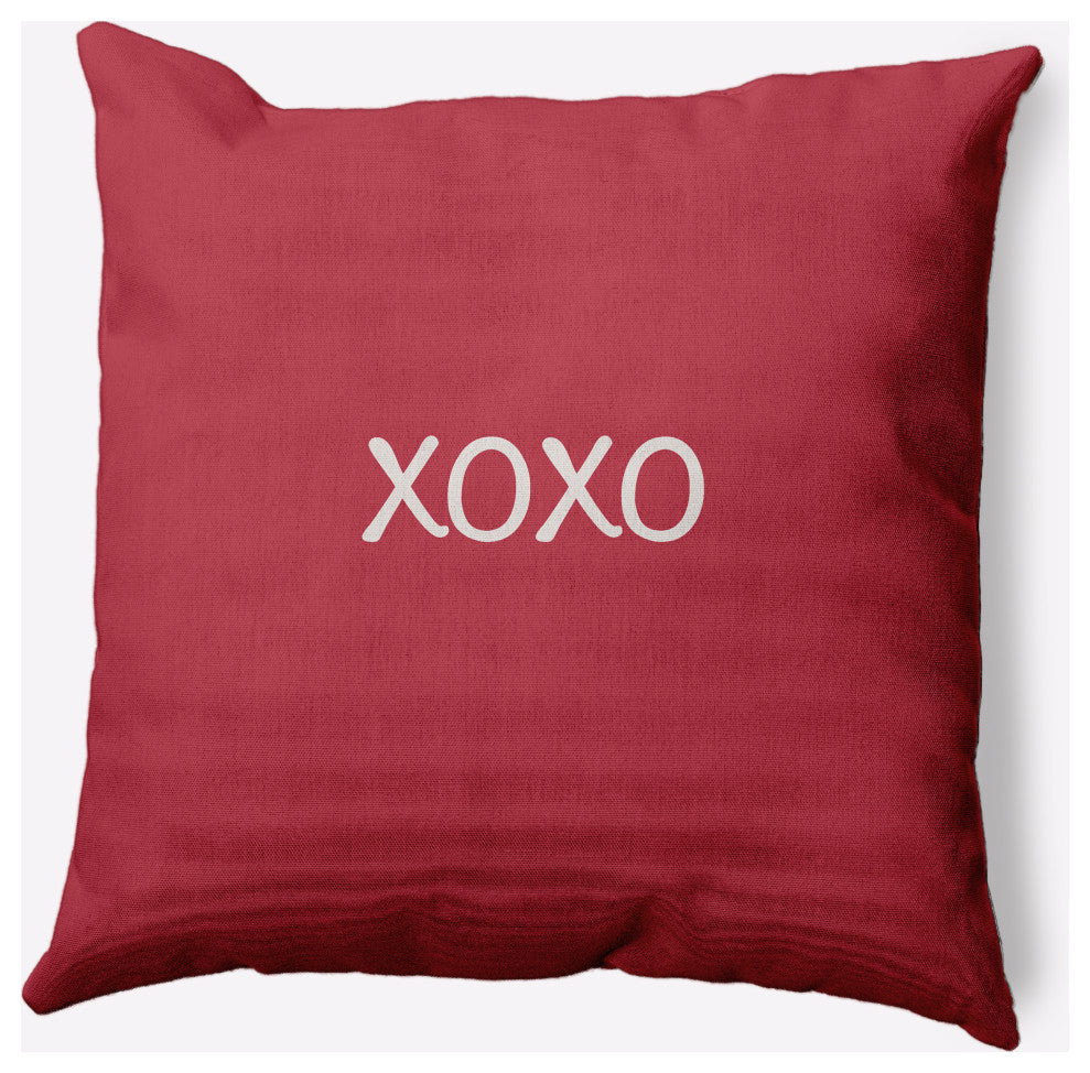 XOXO Valentines Decorative Throw Pillow, Brick, 18"x18"