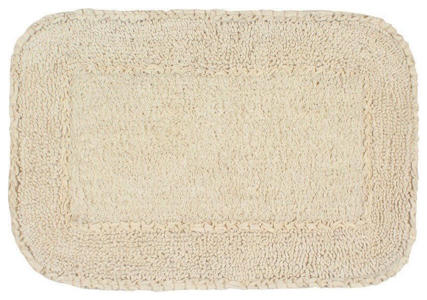 Radiant Collection Bath Rugs Set, 17x24 Rectangle, Ivory