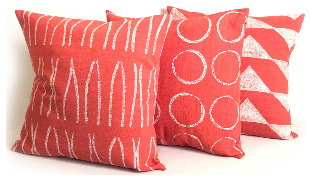 Sadza Circles Pillow Madagascar Coral
