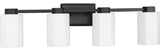 Estrada Collection 4-Light Contemporary Bath and Vanity Light, Matte Black