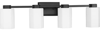 Estrada Collection 4-Light Contemporary Bath and Vanity Light, Matte Black