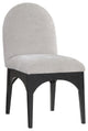 Waldorf Chenille Upholstered Dining Chair, Black, Chenille, Natural Finish, Grey, Side Chair, Chenille Fabric, Black Finish