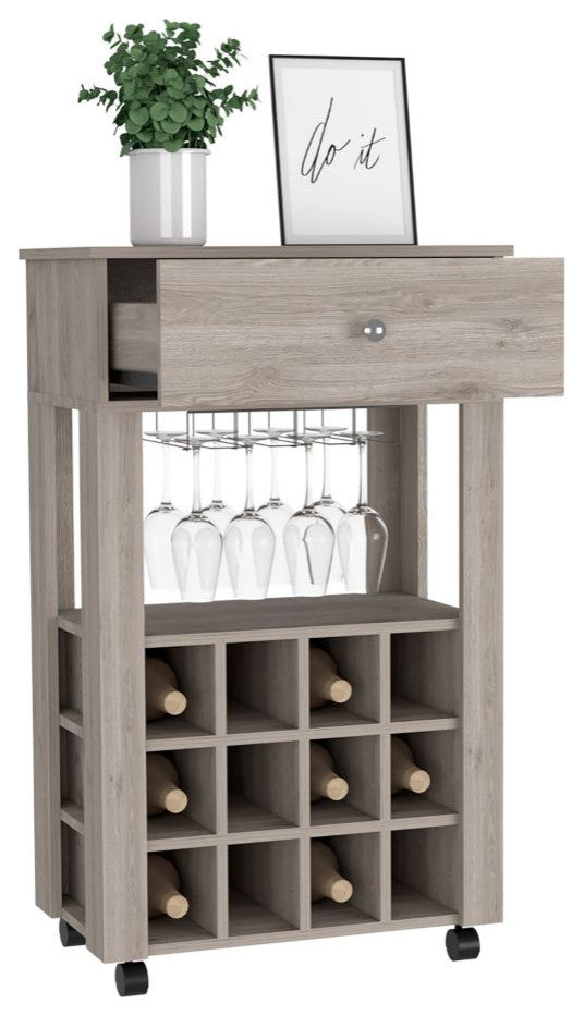 Bar Cart Bayamon, Living Room, Light Gray