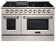 48" Slide-in Freestanding Gas Range & 6.7 Cu. Ft. Oven,8 Burners.Stainless Steel, Stainless Steel, 48"