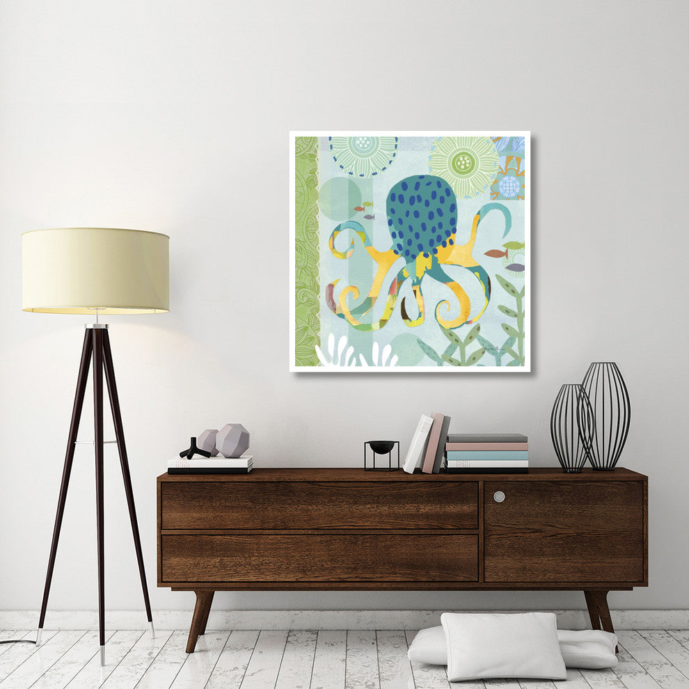 "Underwater World II" Digital Paper Print by Farida Zaman, 42"x42"