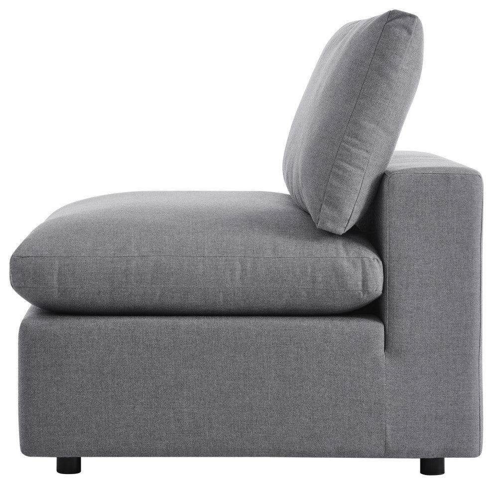 Modular Lounge Sectional Deep Sofa Set, Sunbrella, Gray, Modern, Outdoor