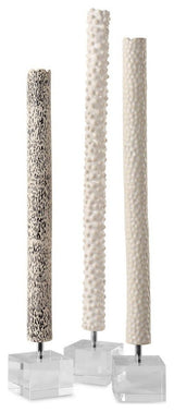 Uttermost 17869 Makira 28-3/4" Tall Ceramic and Crystal Abstract - Crystal /