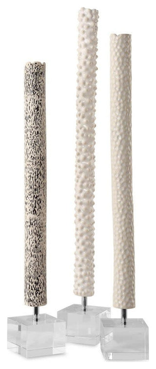 Uttermost 17869 Makira 28-3/4" Tall Ceramic and Crystal Abstract - Crystal /