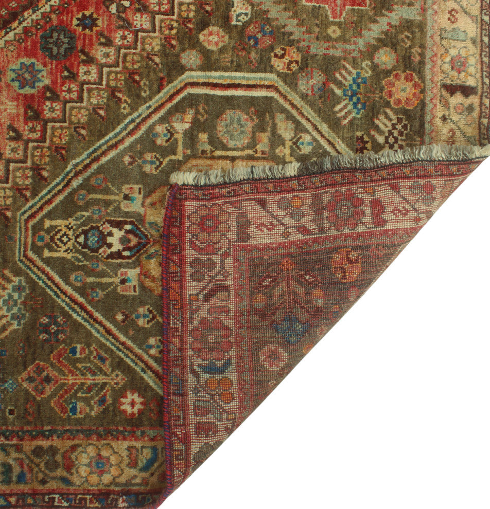Semi-Antique Guven Red Rug