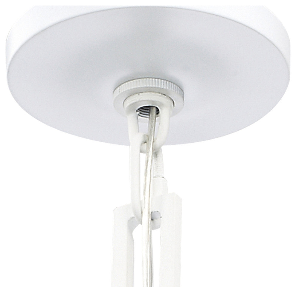 Crystorama Lighting Group 8680 Alston 8"W Mini Pendant - Matte Black / White