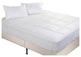 Permafresh Antibacterial Polypropylene Water Resistant Mattress Pad, White, Full