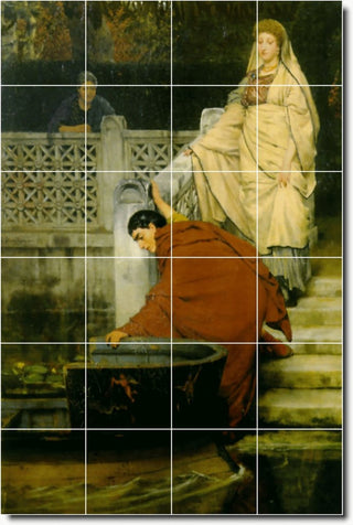 Lawrence Alma-Tadema Men Women Painting Ceramic Tile Mural #38, 48"x72"