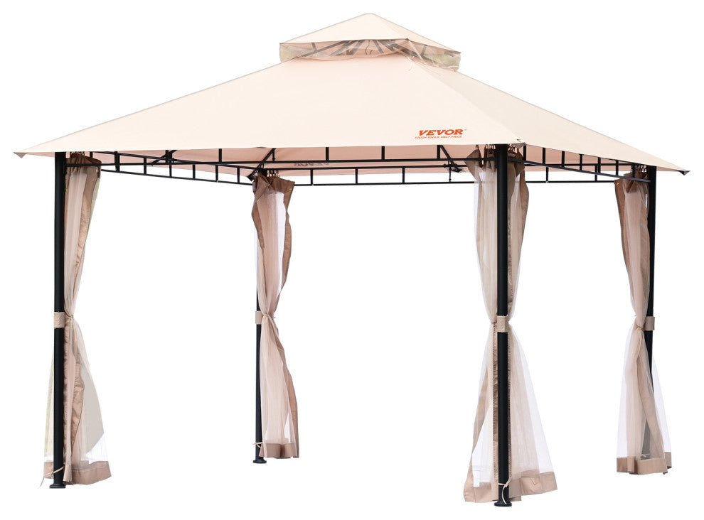 VEVOR Patio Gazebo Backyard Gazebo Tent 10x10'' for 6-8 Person With Mesh Netting