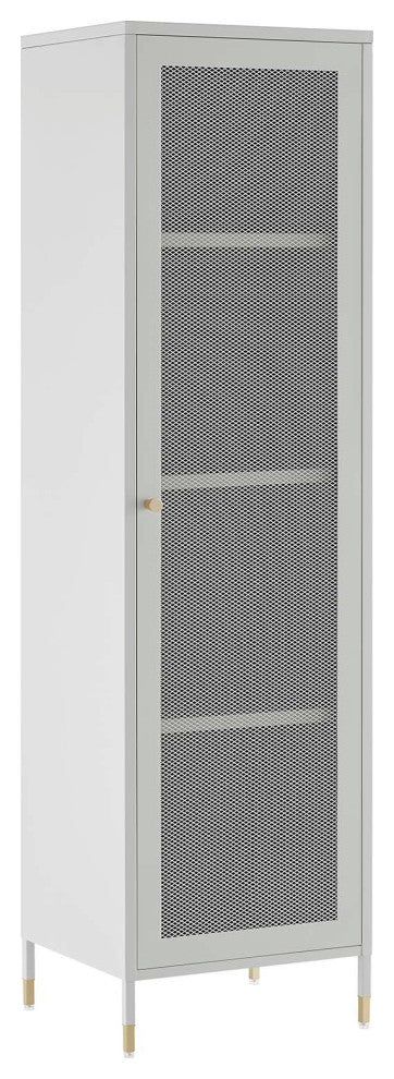 Covelo Tall Storage Cabinet - Light Gray