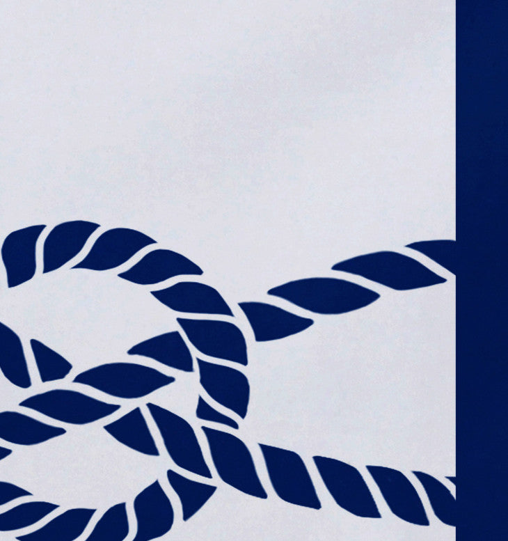 18"x14" Nautical Knot, Geometric Print Placemat, Blue, Set of 4