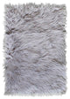 Plush and Soft Faux Sheepskin Fur Shag Area Rug, Gray, 5' X 7'
