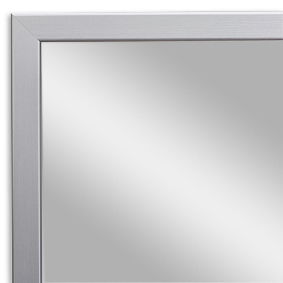 Ellis Framed Wall Mirror, Silver, 36"x42"