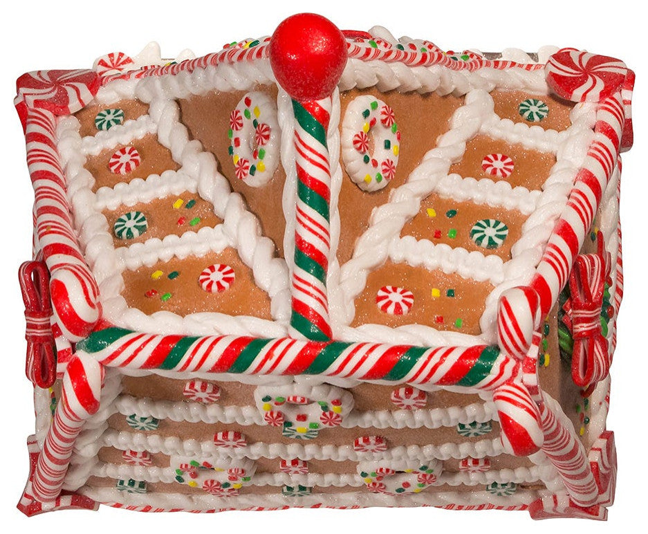 Kurt Adler 13" Battery-Operated Gingerbread House With LED Light and Timer