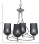 Capri 4-Light Chandelier, Brushed Nickel/Smoke Textured