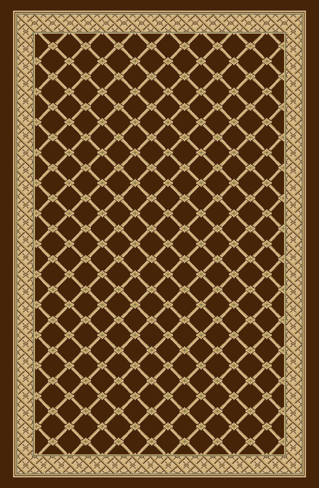 Rhombus Area Rug, Brown Wheat, 9"x2'2"
