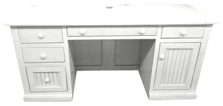Coastal Executive Desk with CPU Storage, European Ivory