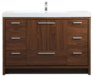 Walker 48" Single Bathroom Vanity, Walnut