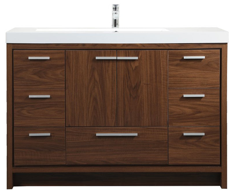 Walker 48" Single Bathroom Vanity, Walnut