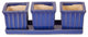 Blue Square Ceramic Small Planter 3-Piece Set