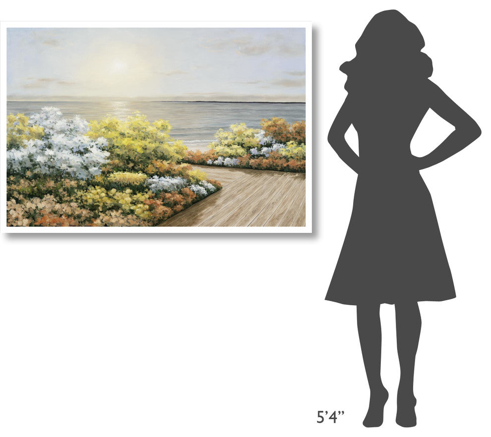 "Deck and Flowers" Digital Paper Print by Diane Romanello, 50"x34"