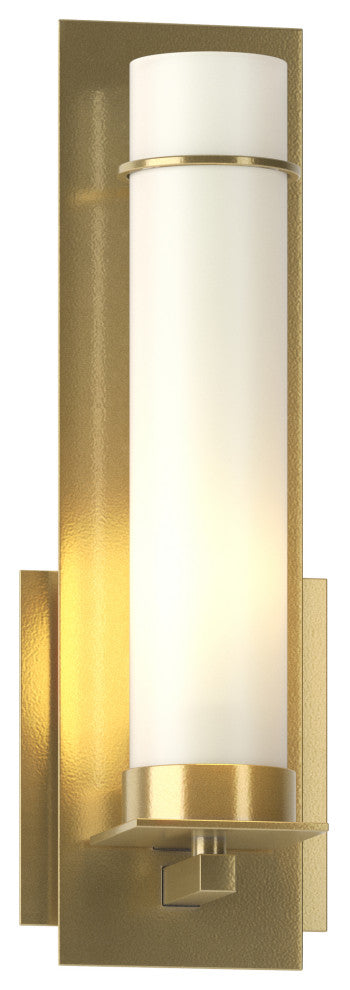 New Town Wall Sconce, Modern Brass, Opal Glass