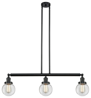 Innovations 213-Bk-S-G202-6-Led 3 Light Dimmable Led 38" Island Light