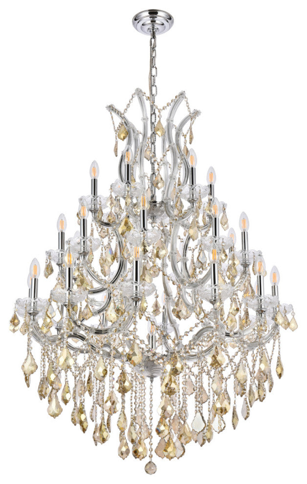 Elegant Lighting 2800D38-GT/RC Maria Theresa 28 Light 38"W - Gold
