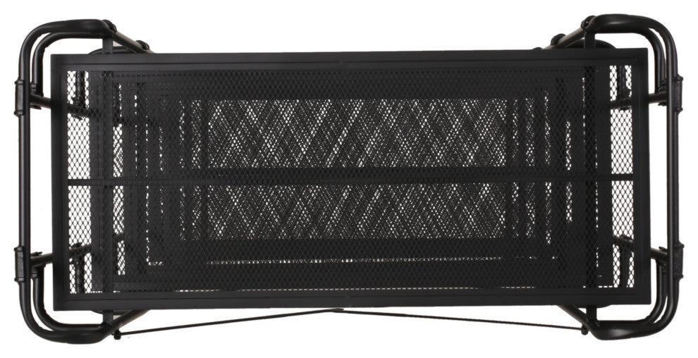 Dwayne Industrial 5 Shelf Iron Mesh Bookcase