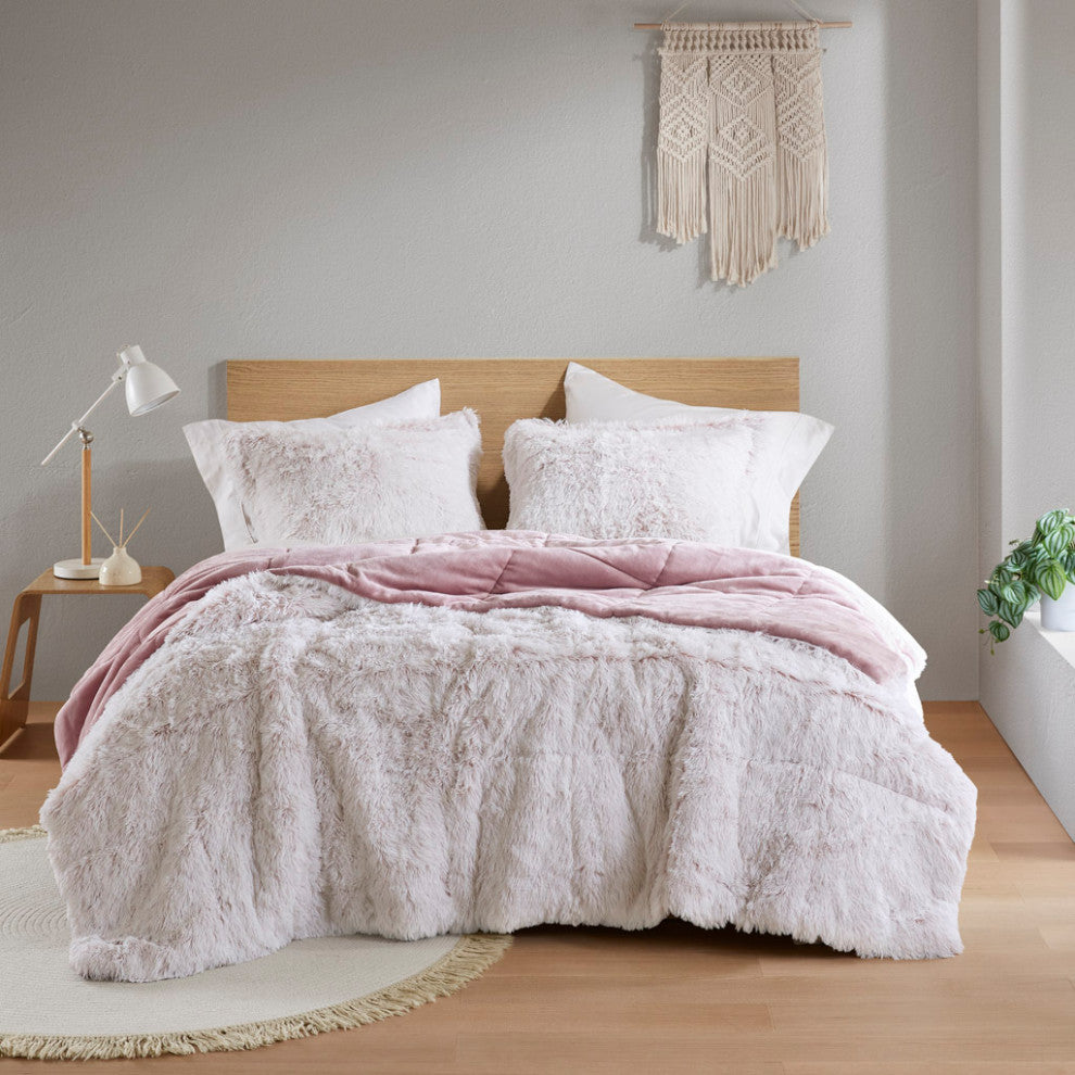 Intelligent Design Malea Shaggy Faux Fur Comforter Mini Set