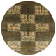 Ahgly Company Indoor Round Mid-Century Modern Area Rugs, 5' Round
