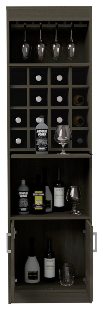 DEPOT E-SHOP Soria Bar Cabinet, Smokey Oak