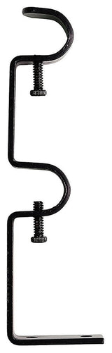 Double Curtain Rod Bracket, 1/2" and 5/8" Rods, Bronze
