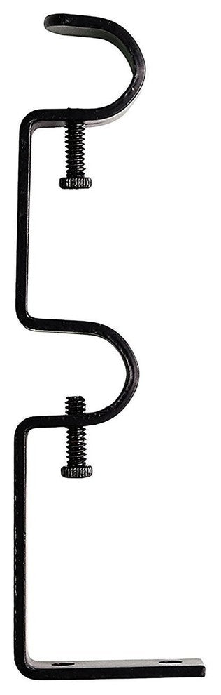 Double Curtain Rod Bracket, 1/2" and 5/8" Rods, Bronze