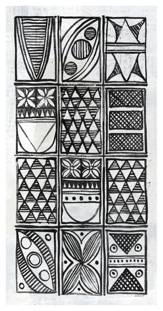 "Patterns of the Amazon IV BW" Digital Paper Print by Kathrine Lovell, 20"x38"