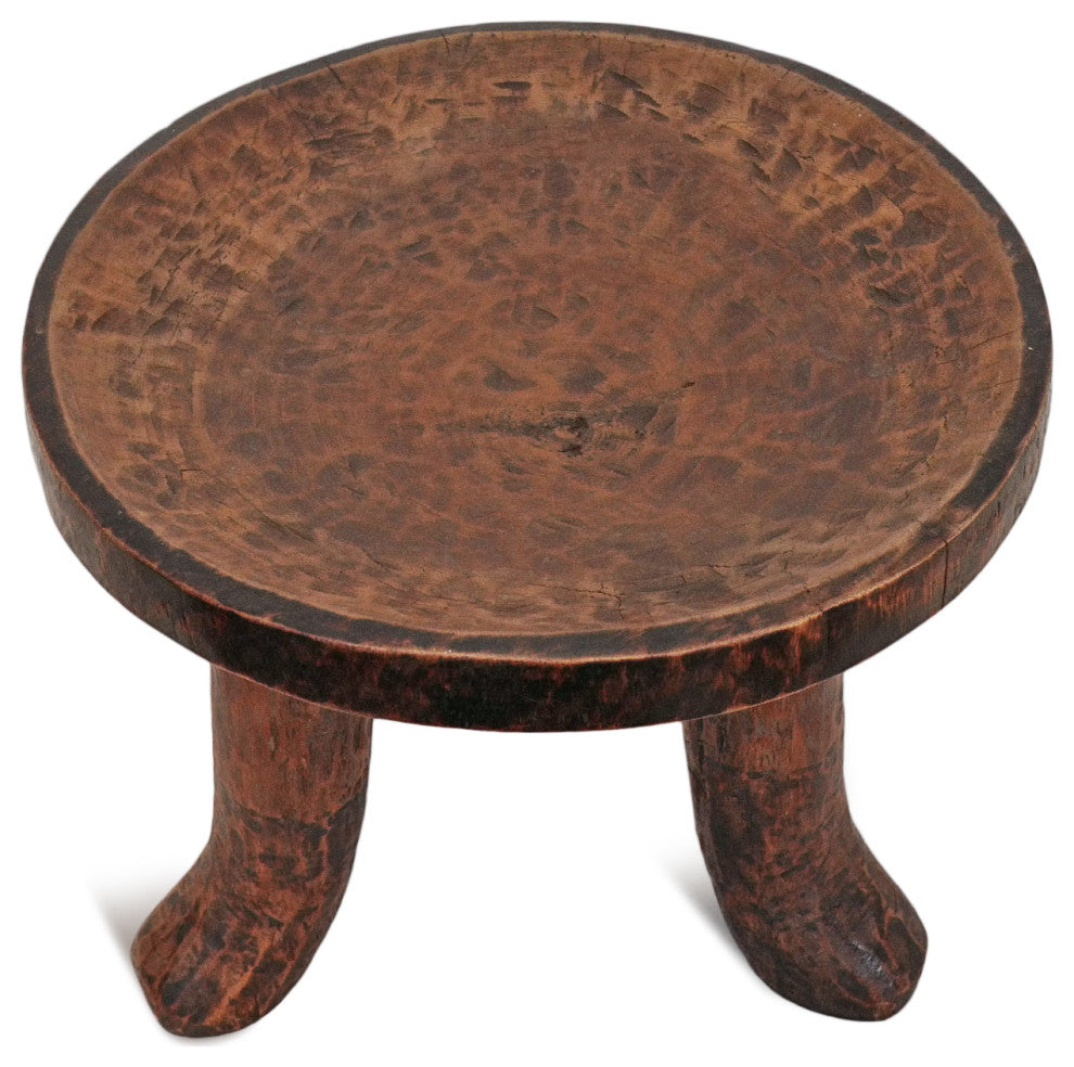 Consigned Three Leg Wood Stool