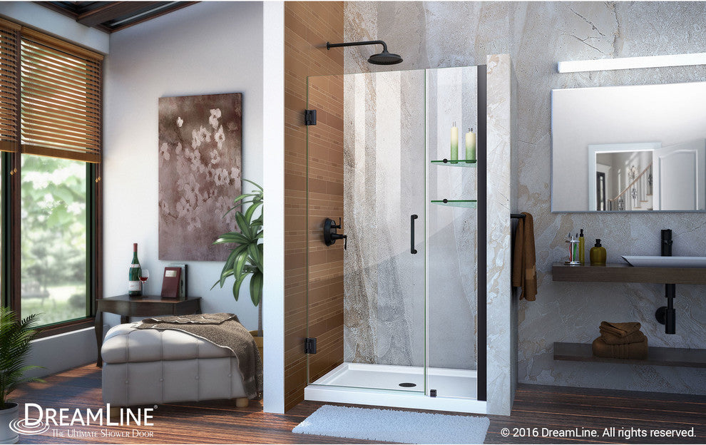 Dreamline Unidoor Min 39" To Max 40" Frameless Hinged Shower Door