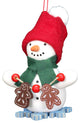 Christian Ulbricht Ornament- Snowman With Gingerbread Cookies