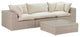 Cali Natural Wicker Outdoor Living Room Set