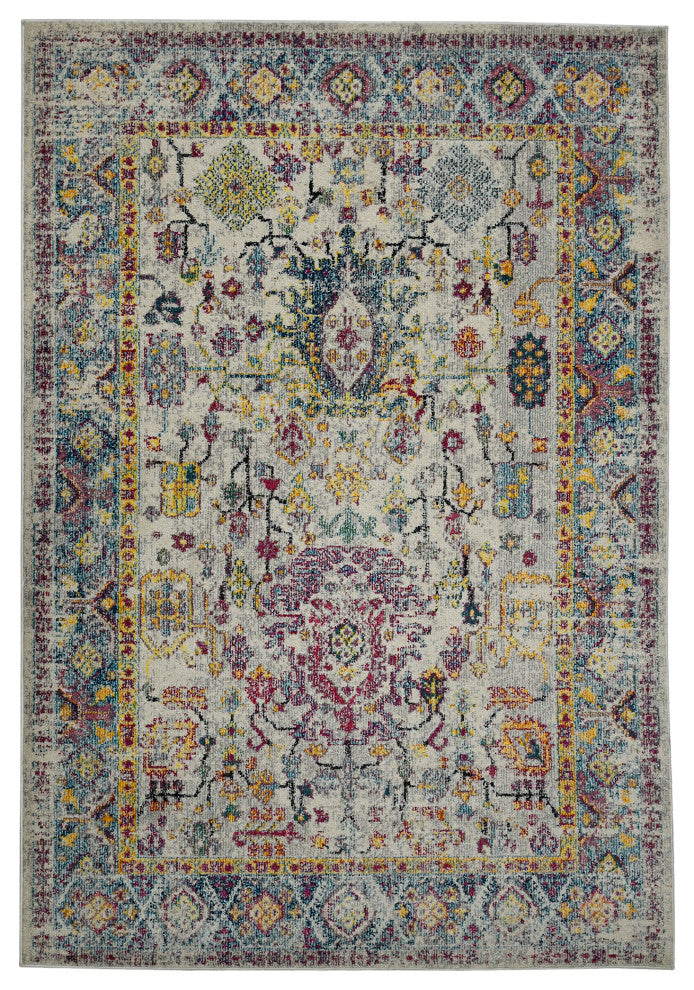 Montana Carrey Area Rug, Gray, 2' x 3', Bordered
