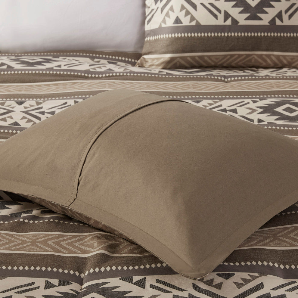 Madison Park Mariposa 5 Piece Stripe Herringbone Comforter Set